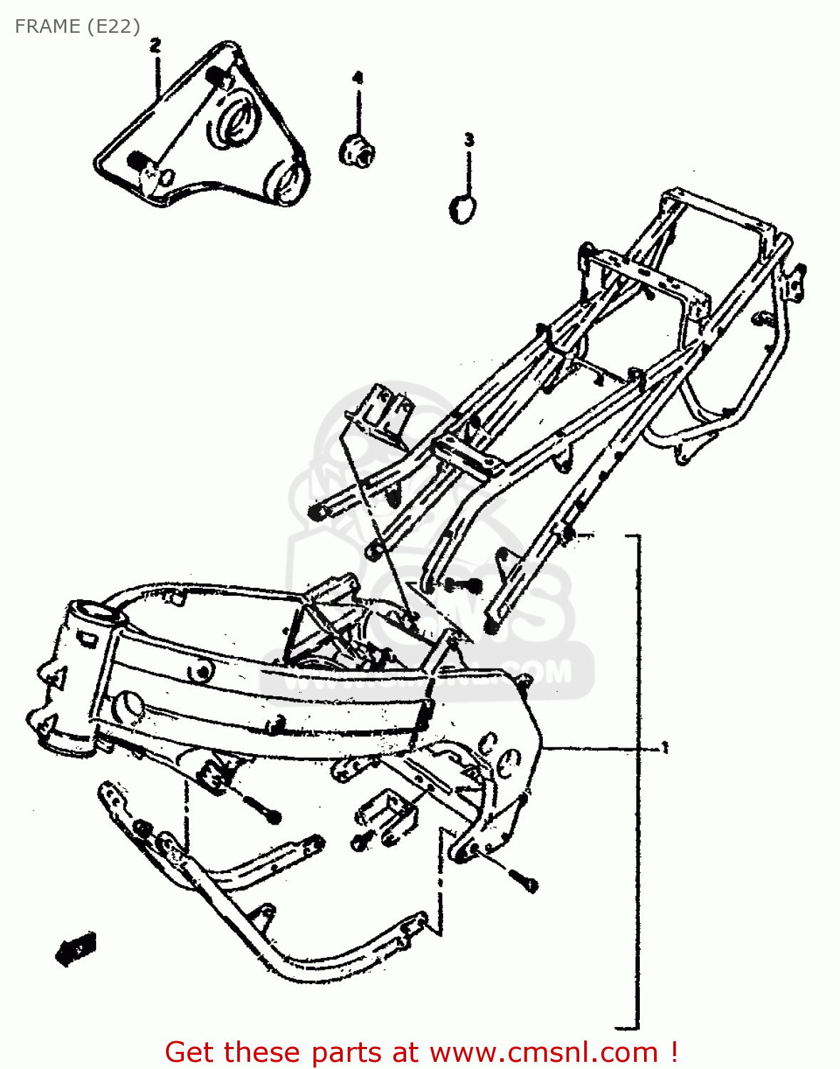 FRAME (E22) RGV250L 1991 (M) (E02 E21 E22 E24)