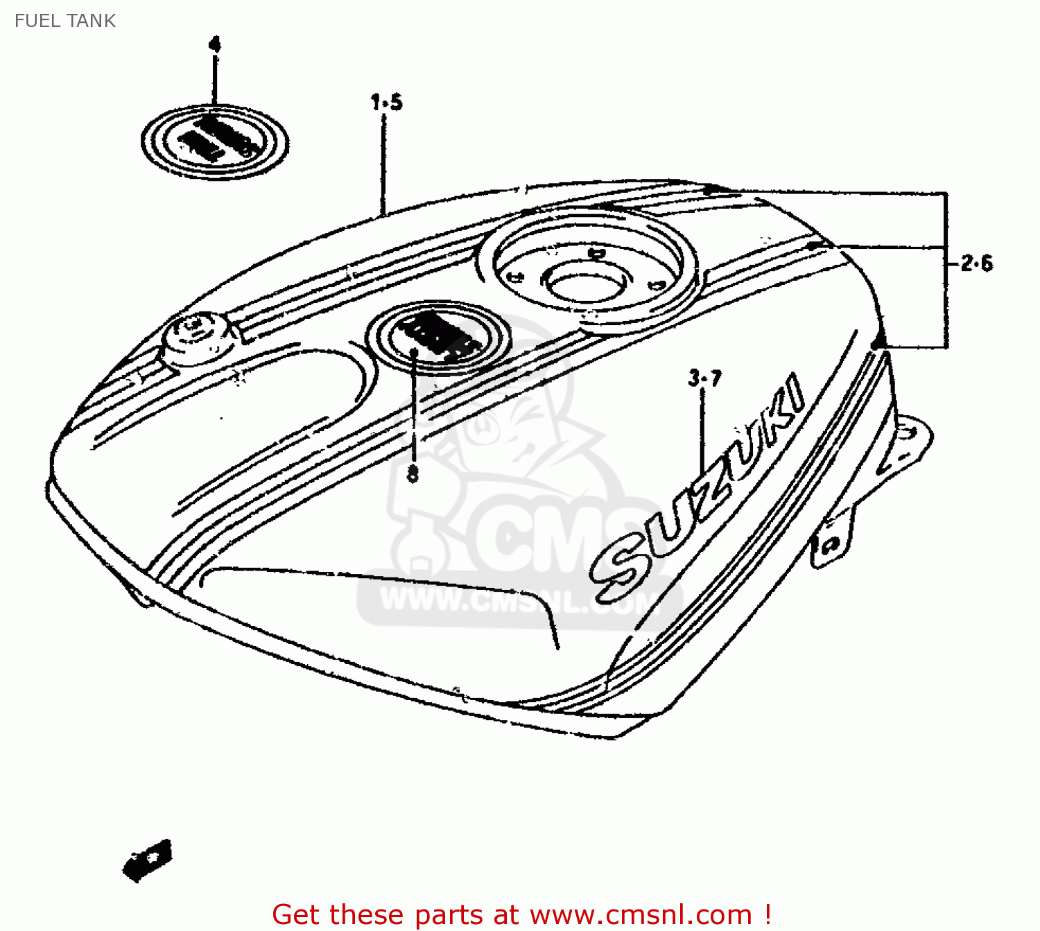 FUEL TANK RGV250L 1991 (M) (E02 E21 E22 E24)