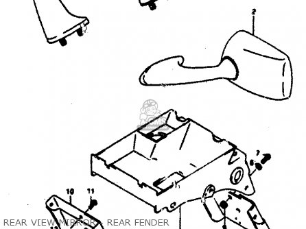 REAR VIEW MIRROR - REAR FENDER - RGV250L 1991 (M) (E02 E21 E22 E24)