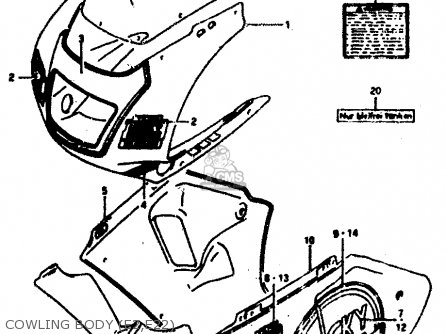 COWLING BODY (E2,E22) - RGV250L 1991 (M) (E02 E21 E22 E24)