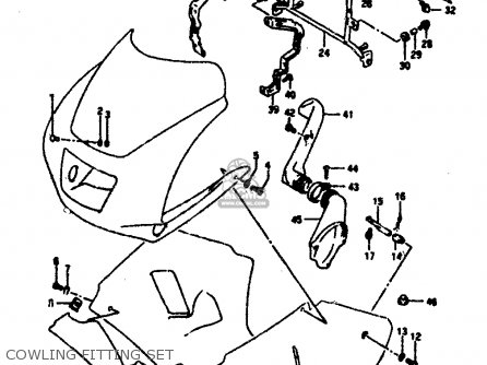 COWLING FITTING SET - RGV250L 1991 (M) (E02 E21 E22 E24)