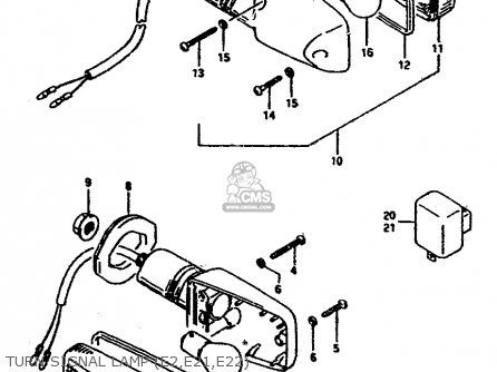 TURN SIGNAL LAMP (E2,E21,E22) - RGV250L 1991 (M) (E02 E21 E22 E24)
