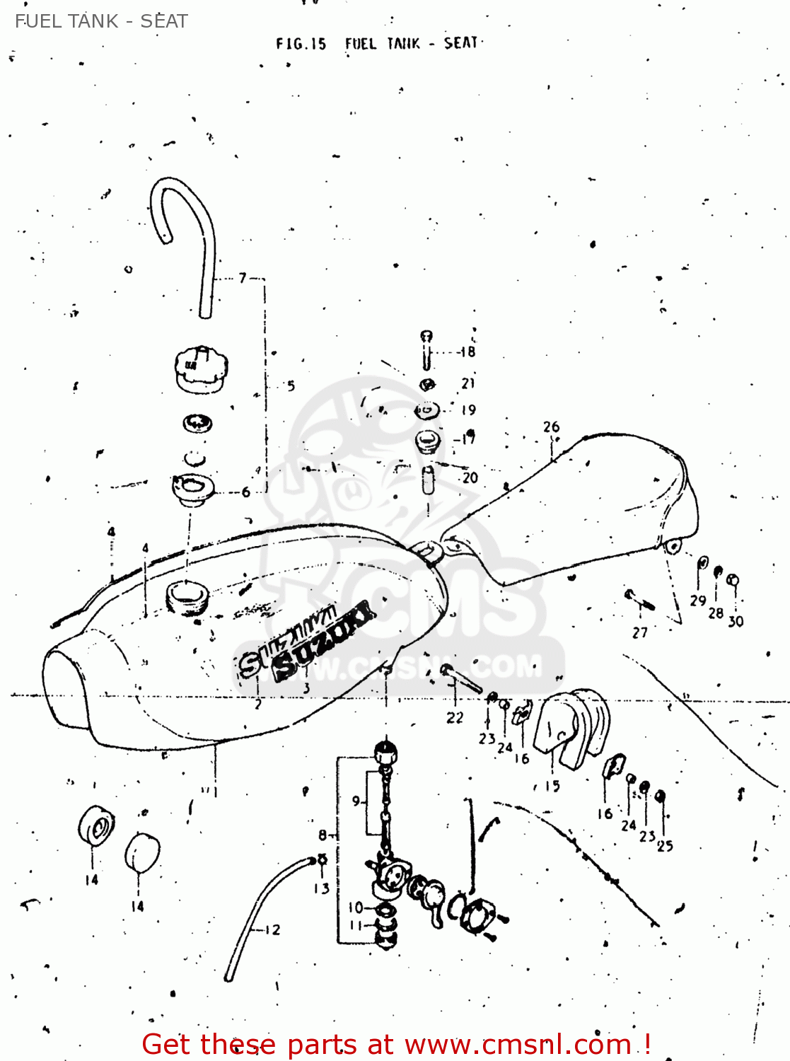FUEL TANK - SEAT RL250 EXACTA TRIALS 1974 (L) USA (E03)