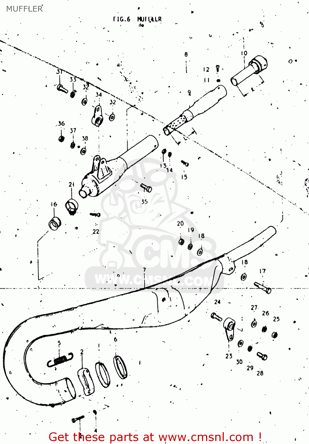 MUFFLER RL250 EXACTA TRIALS 1974 (L) USA (E03)