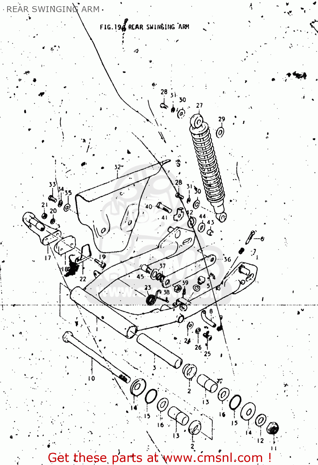 REAR SWINGING ARM RL250 EXACTA TRIALS 1974 (L) USA (E03)