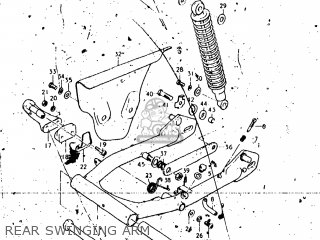 REAR SWINGING ARM - RL250 EXACTA TRIALS 1974 (L) USA (E03)