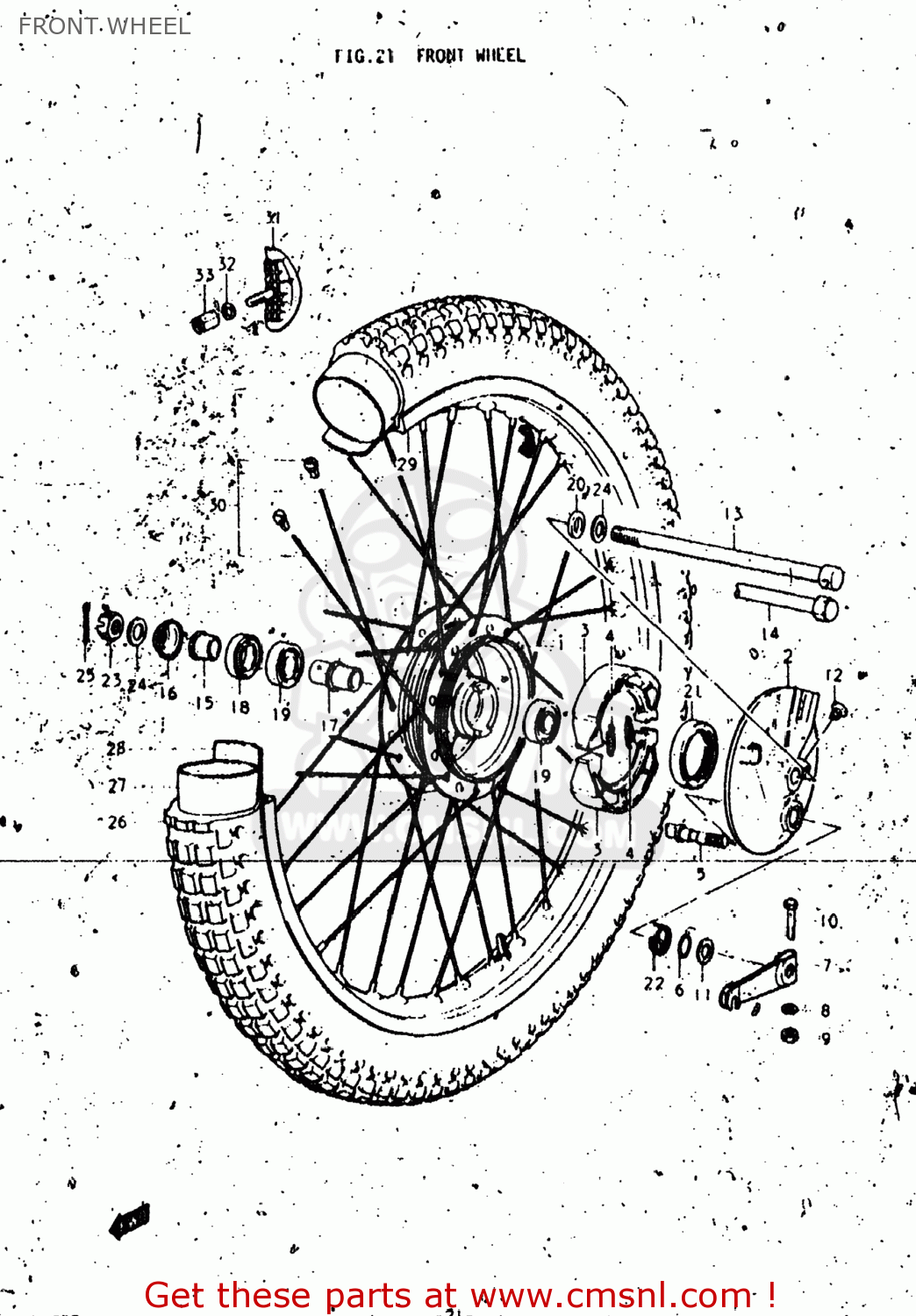 FRONT WHEEL RL250 EXACTA TRIALS 1975 (M) USA (E03)