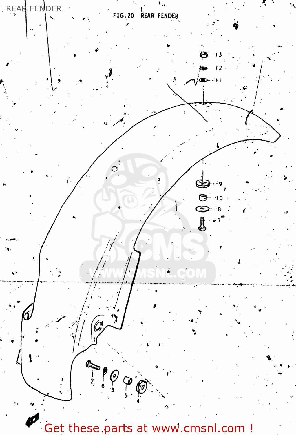 REAR FENDER RL250 EXACTA TRIALS 1975 (M) USA (E03)