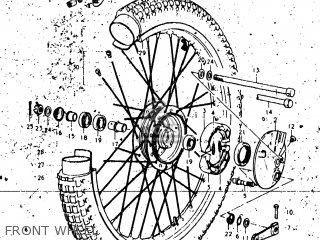 FRONT WHEEL - RL250 EXACTA TRIALS 1975 (M) USA (E03)