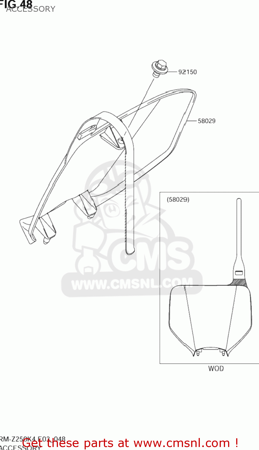 ACCESSORY RM-Z250 2004 (K4) USA (E03) RMZ250 RM Z250