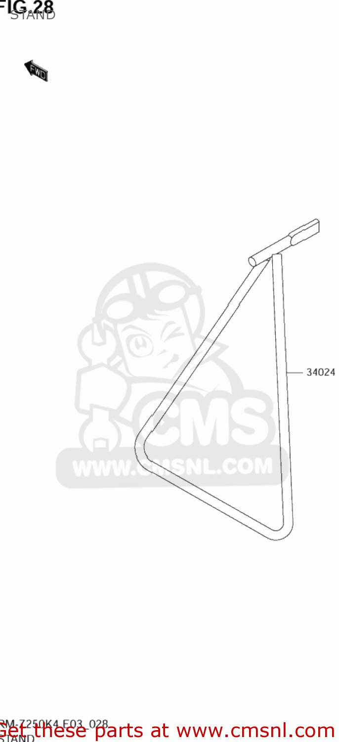 STAND RM-Z250 2004 (K4) USA (E03) RMZ250 RM Z250