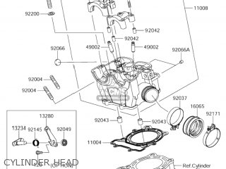 CYLINDER HEAD - RM-Z250 2004 (K4) USA (E03) RMZ250 RM Z250