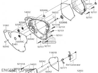ENGINE COVER - RM-Z250 2004 (K4) USA (E03) RMZ250 RM Z250