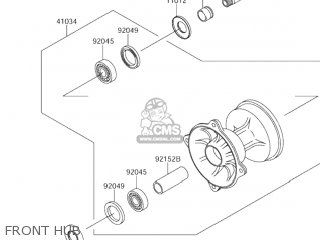 FRONT HUB - RM-Z250 2004 (K4) USA (E03) RMZ250 RM Z250