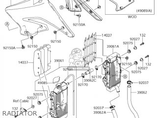 RADIATOR - RM-Z250 2004 (K4) USA (E03) RMZ250 RM Z250