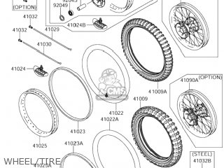 WHEEL/TIRE - RM-Z250 2004 (K4) USA (E03) RMZ250 RM Z250