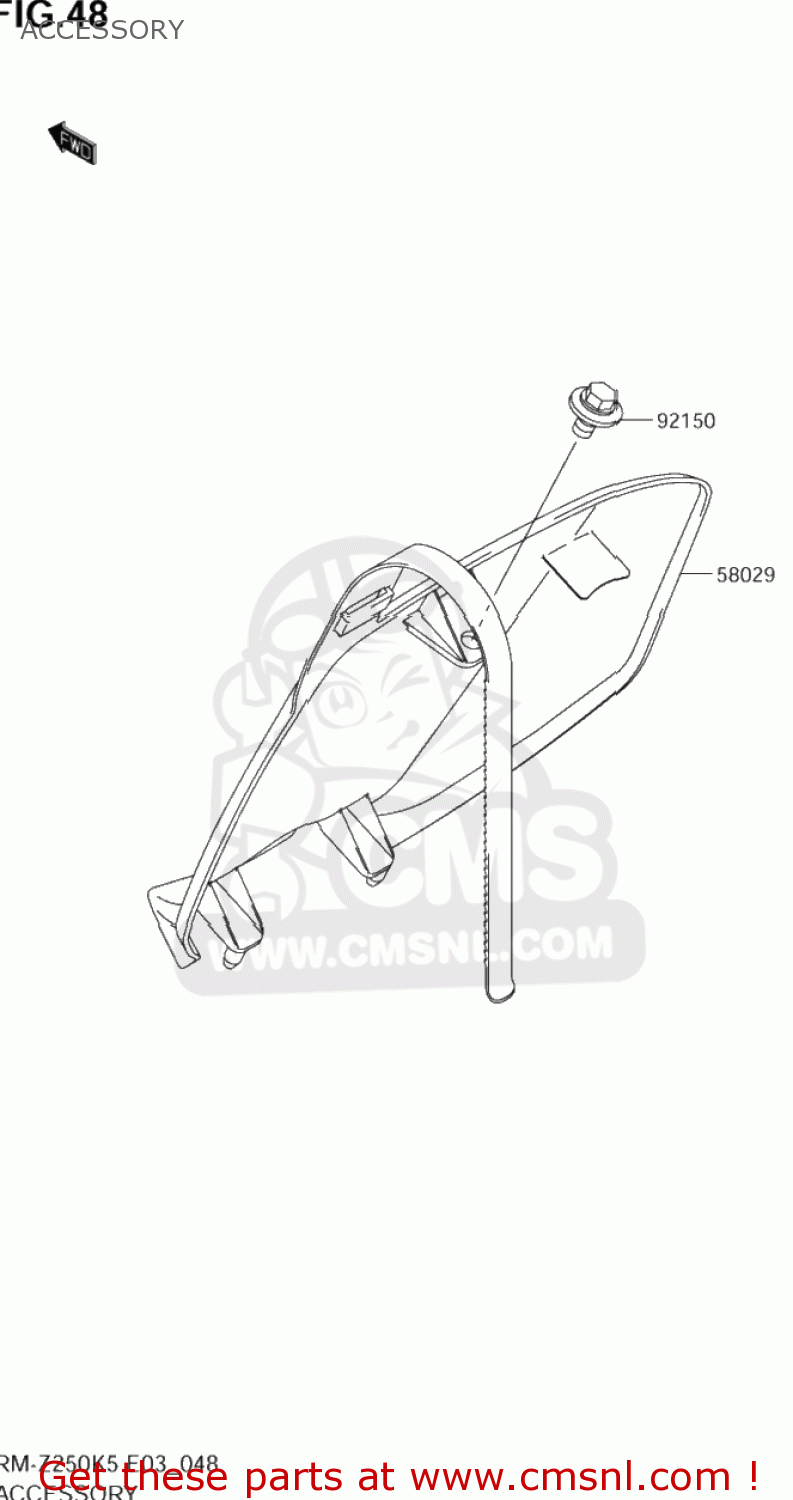 ACCESSORY RM-Z250 2005 (K5) USA (E03) RMZ250 RM Z250