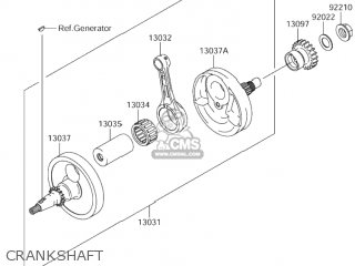 CRANKSHAFT - RM-Z250 2005 (K5) USA (E03) RMZ250 RM Z250