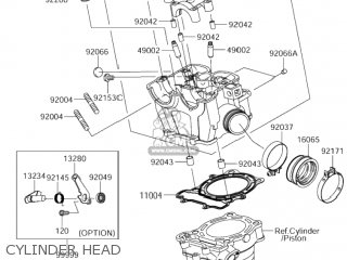 CYLINDER HEAD - RM-Z250 2005 (K5) USA (E03) RMZ250 RM Z250