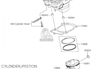 CYLINDER/PISTON - RM-Z250 2005 (K5) USA (E03) RMZ250 RM Z250