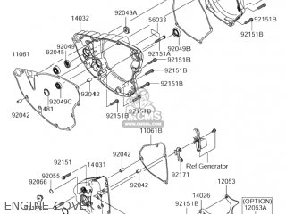 ENGINE COVER - RM-Z250 2005 (K5) USA (E03) RMZ250 RM Z250