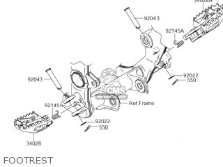 FOOTREST - RM-Z250 2005 (K5) USA (E03) RMZ250 RM Z250