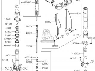 FRONT FORK - RM-Z250 2005 (K5) USA (E03) RMZ250 RM Z250