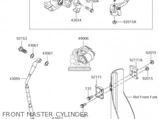 FRONT MASTER CYLINDER - RM-Z250 2005 (K5) USA (E03) RMZ250 RM Z250