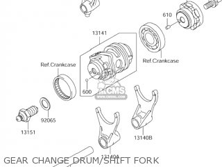GEAR CHANGE DRUM/SHIFT FORK - RM-Z250 2005 (K5) USA (E03) RMZ250 RM Z250