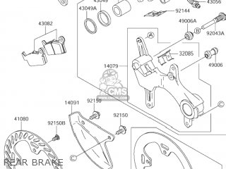 REAR BRAKE - RM-Z250 2005 (K5) USA (E03) RMZ250 RM Z250