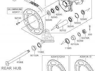 REAR HUB - RM-Z250 2005 (K5) USA (E03) RMZ250 RM Z250
