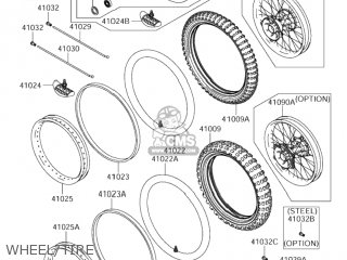 WHEEL/TIRE - RM-Z250 2005 (K5) USA (E03) RMZ250 RM Z250