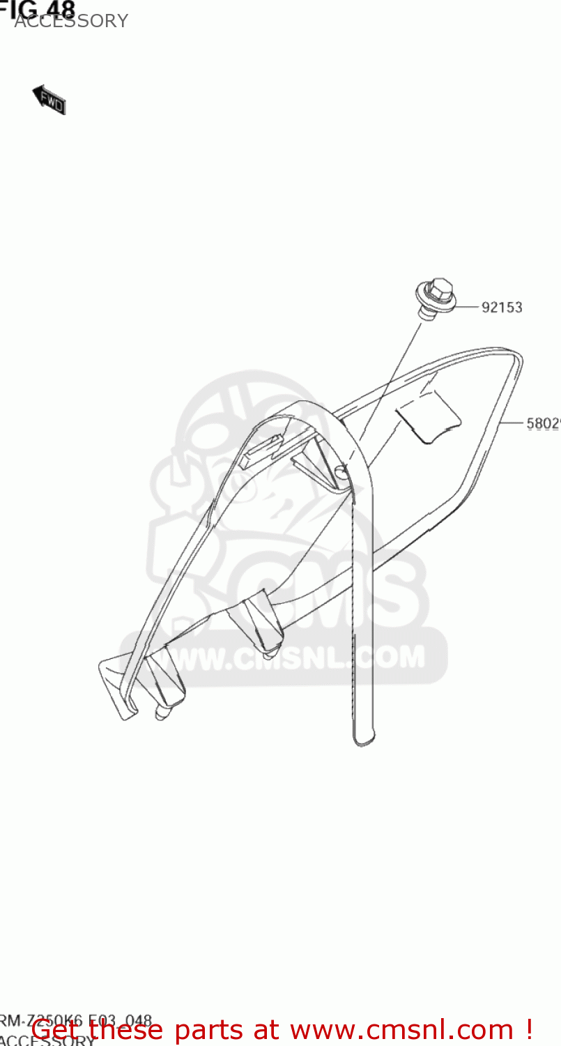 ACCESSORY RM-Z250 2006 (K6) USA (E03) RMZ250 RM Z250