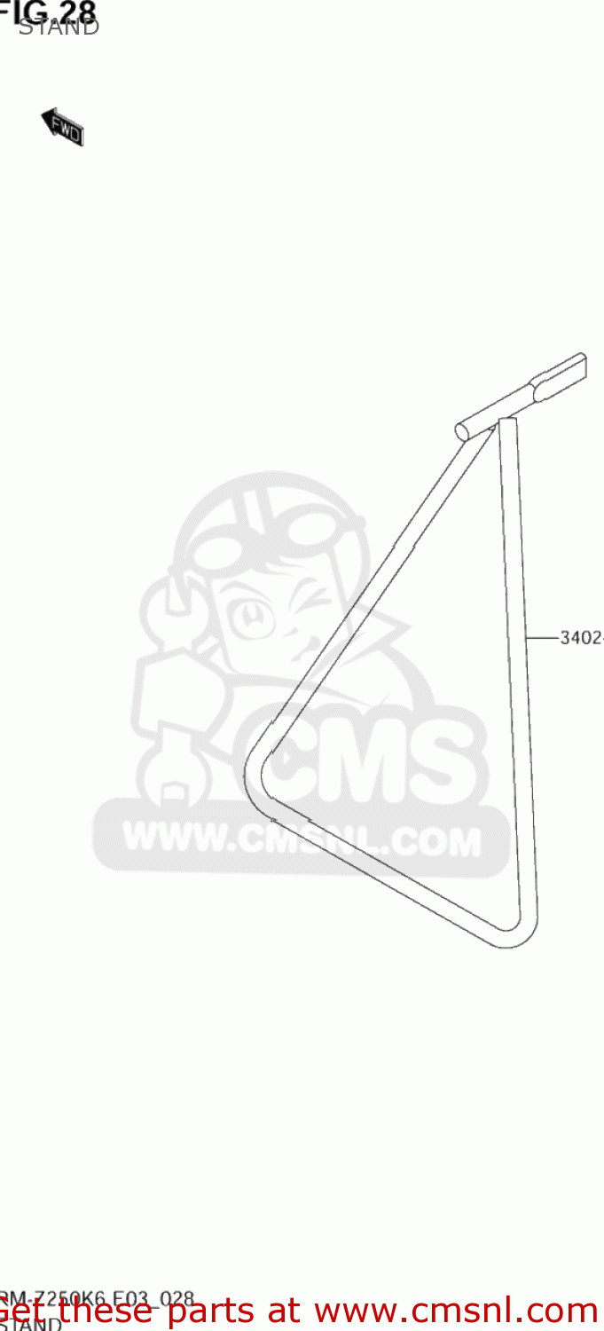 STAND RM-Z250 2006 (K6) USA (E03) RMZ250 RM Z250