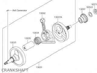 CRANKSHAFT - RM-Z250 2006 (K6) USA (E03) RMZ250 RM Z250