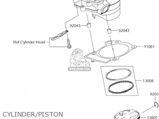 CYLINDER/PISTON - RM-Z250 2006 (K6) USA (E03) RMZ250 RM Z250