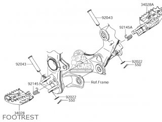 FOOTREST - RM-Z250 2006 (K6) USA (E03) RMZ250 RM Z250