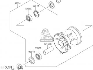FRONT HUB - RM-Z250 2006 (K6) USA (E03) RMZ250 RM Z250