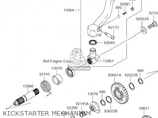 KICKSTARTER MECHANISM - RM-Z250 2006 (K6) USA (E03) RMZ250 RM Z250