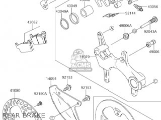 REAR BRAKE - RM-Z250 2006 (K6) USA (E03) RMZ250 RM Z250