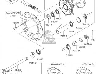 REAR HUB - RM-Z250 2006 (K6) USA (E03) RMZ250 RM Z250