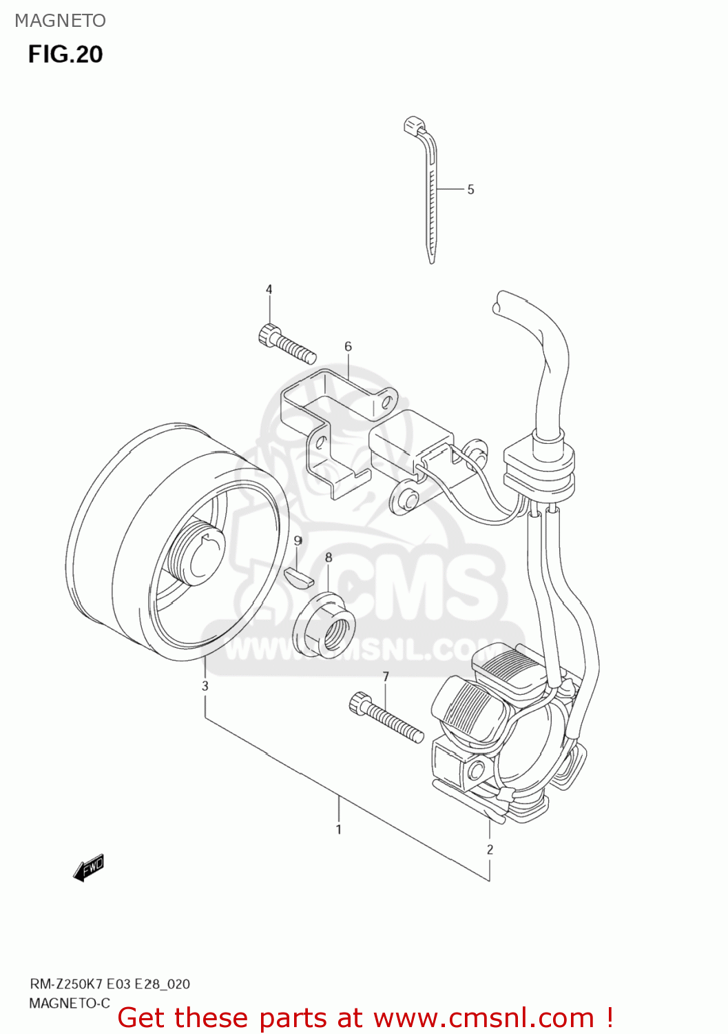 MAGNETO RM-Z250 2007 (K7) USA (E03) RMZ250 RM Z250