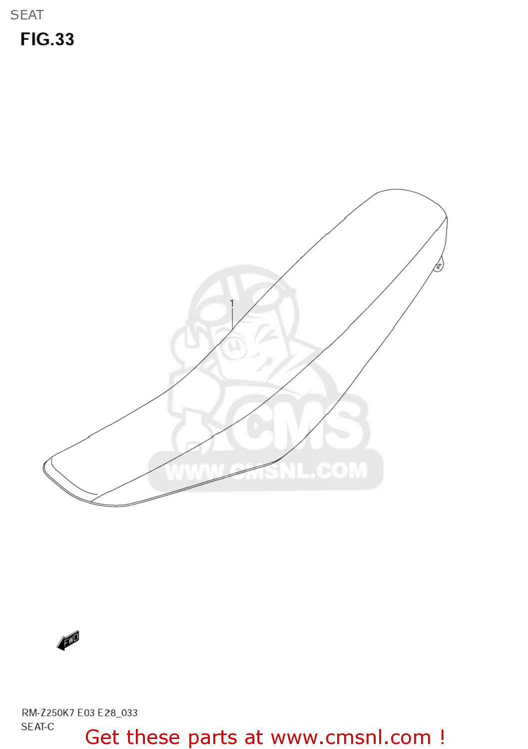 SEAT RM-Z250 2007 (K7) USA (E03) RMZ250 RM Z250