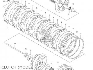 CLUTCH (MODEL K7) - RM-Z250 2007 (K7) USA (E03) RMZ250 RM Z250