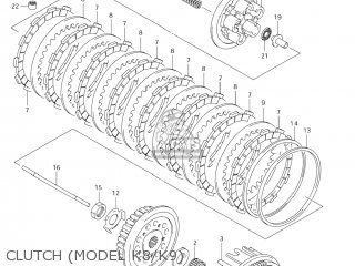 CLUTCH (MODEL K8/K9) - RM-Z250 2007 (K7) USA (E03) RMZ250 RM Z250