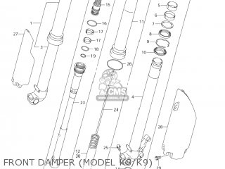FRONT DAMPER (MODEL K8/K9) - RM-Z250 2007 (K7) USA (E03) RMZ250 RM Z250