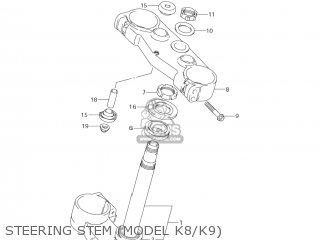 STEERING STEM (MODEL K8/K9) - RM-Z250 2007 (K7) USA (E03) RMZ250 RM Z250