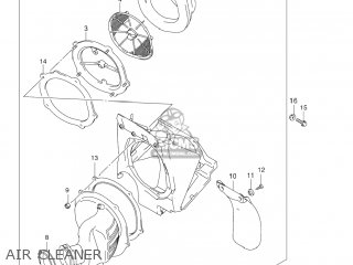 AIR CLEANER - RM-Z250 2008 (K8) USA (E03) RMZ250 RM Z250