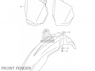 FRONT FENDER - RM-Z250 2008 (K8) USA (E03) RMZ250 RM Z250