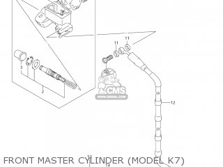 FRONT MASTER CYLINDER (MODEL K7) - RM-Z250 2008 (K8) USA (E03) RMZ250 RM Z250